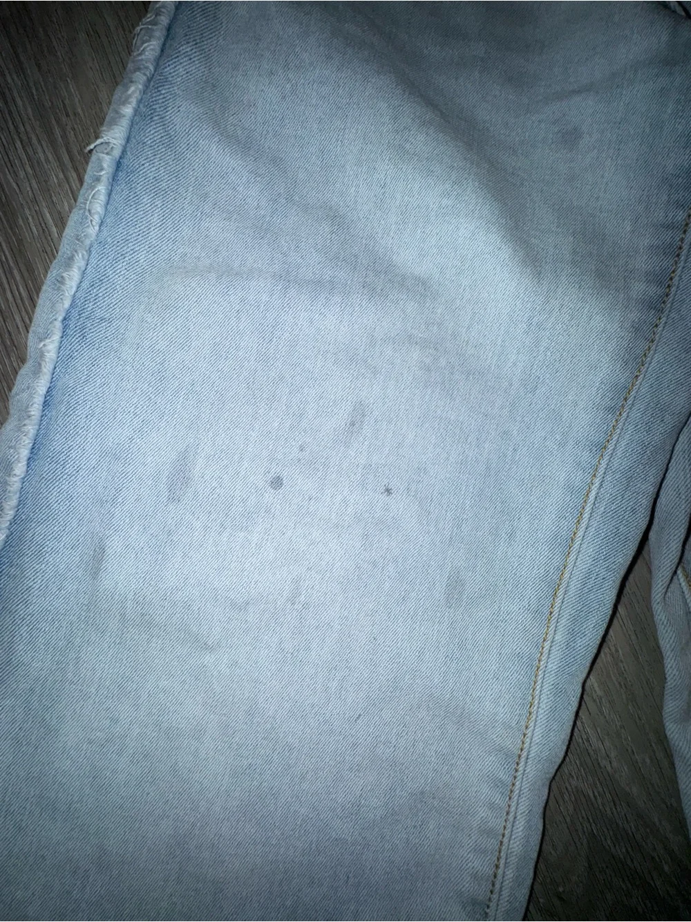 Levi's Light Blue Wide-Leg Jeans with Frayed Hem - Read Description